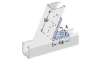 Angle Bracket 45degree Internal (315 Degree External)