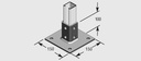 Base Plate 150mm x 150mm x 100mm Hot Dipped Galvanised