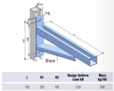 Cantilever HDG Braced Bracket 780mm