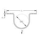 Saddles Heavy Duty PVC Powder Coated 225mm (250mmOD)