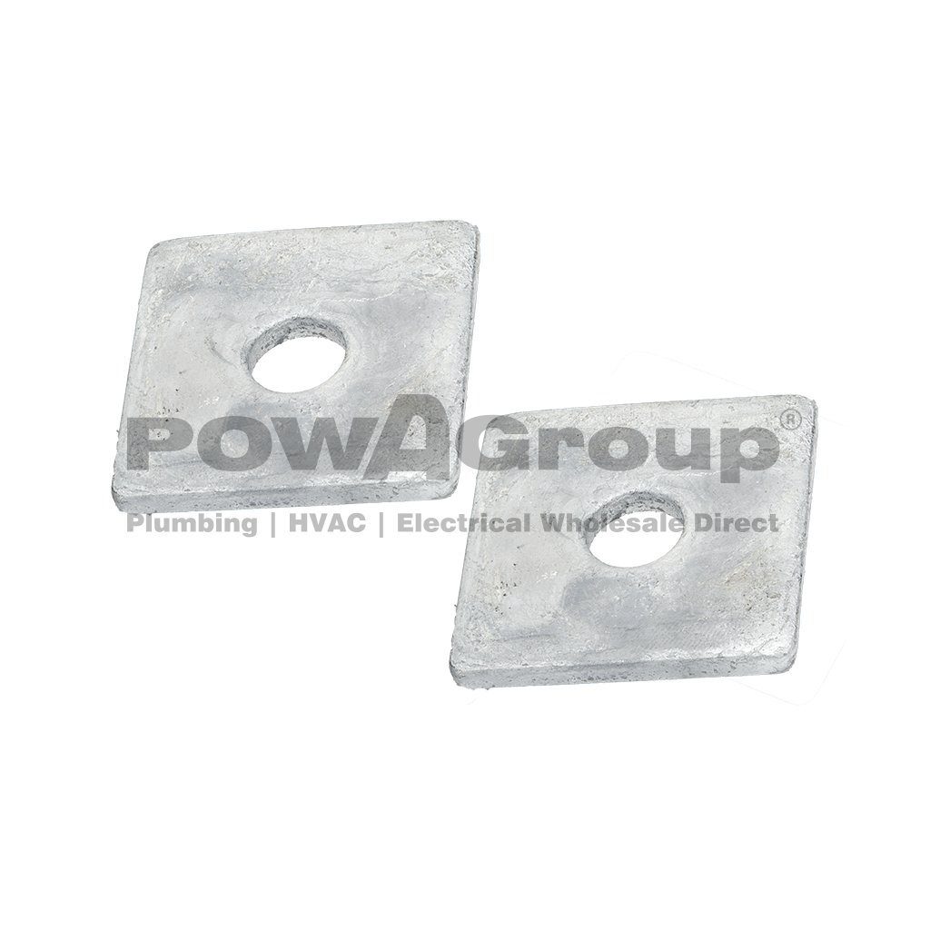Washer Square Flat Hot Dipped Galvanised M12 x 50mm x 50mm x 5mm