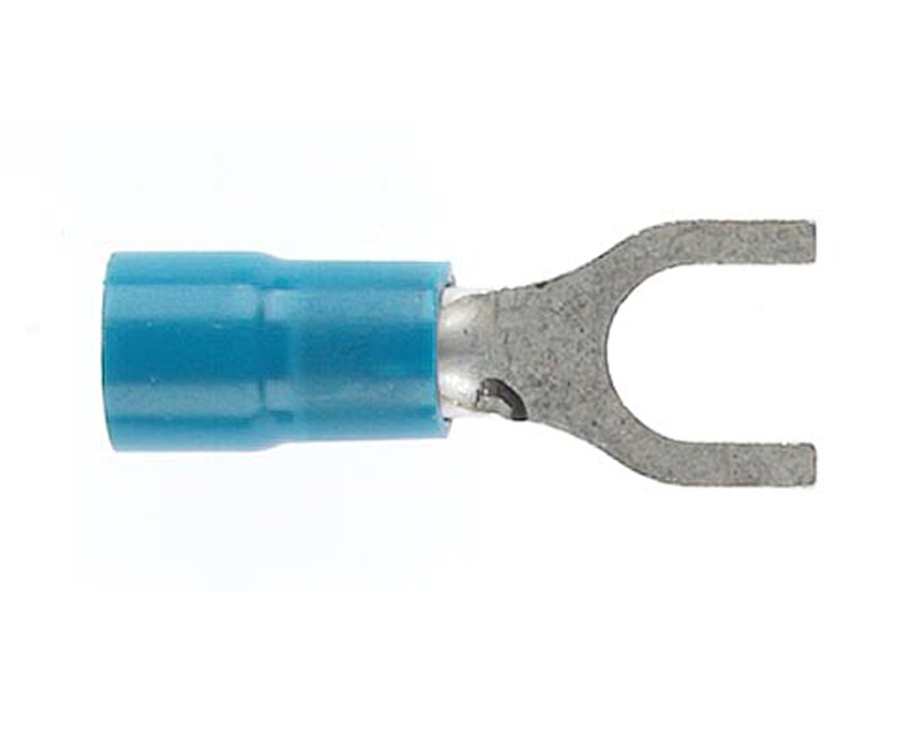 *PO* Forked Spade 4mm Blue