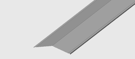 Cable Tray ET3 Cover Peaked 150mm x 3 Metres Long Galvabond
