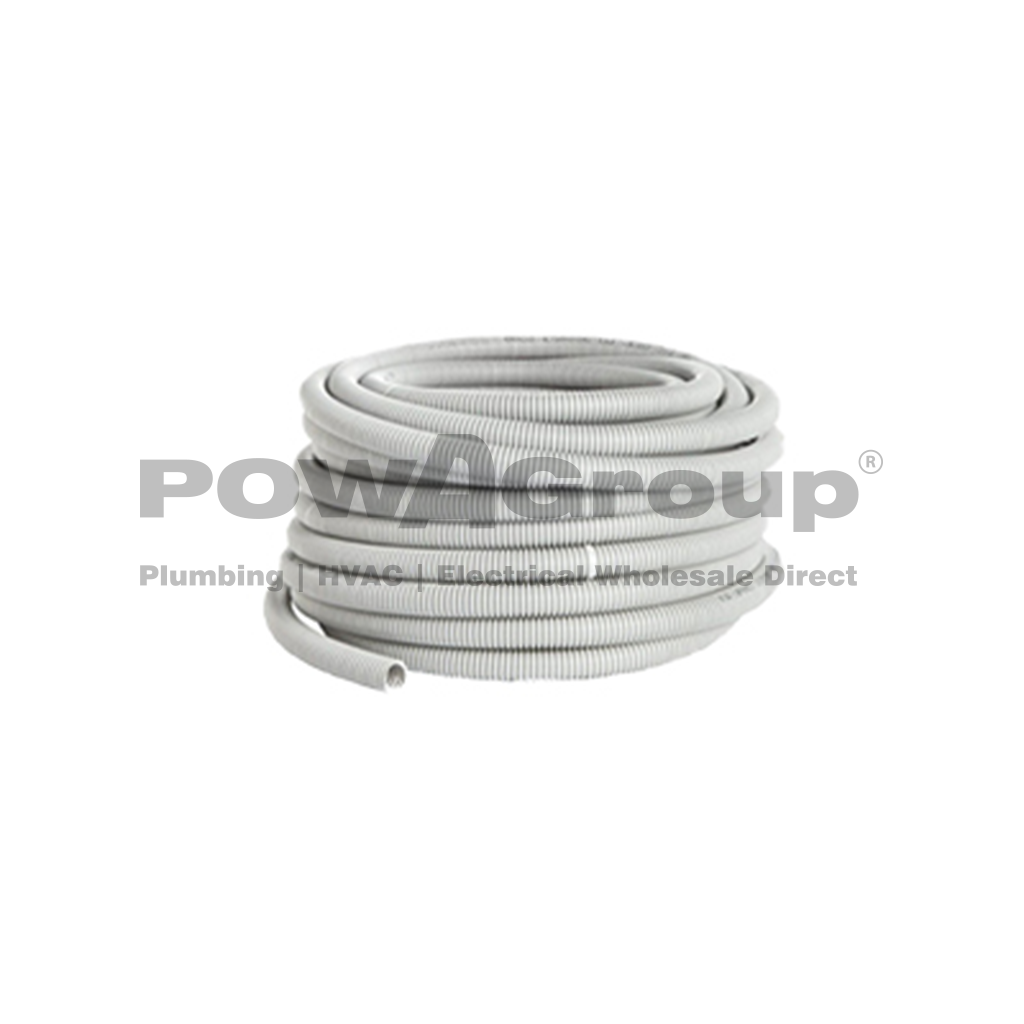 Conduit Corrugated POWACITY Flexible 25mm x 20 mtr Roll Grey Medium Duty