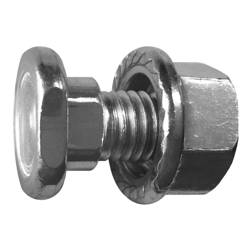 *PO* PT3 Cup Head Bolt & Flange Nut M10 x 20mm Z/P