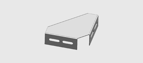 Cable Tray Tee Cross Bracket HDG - ET3 Corner
