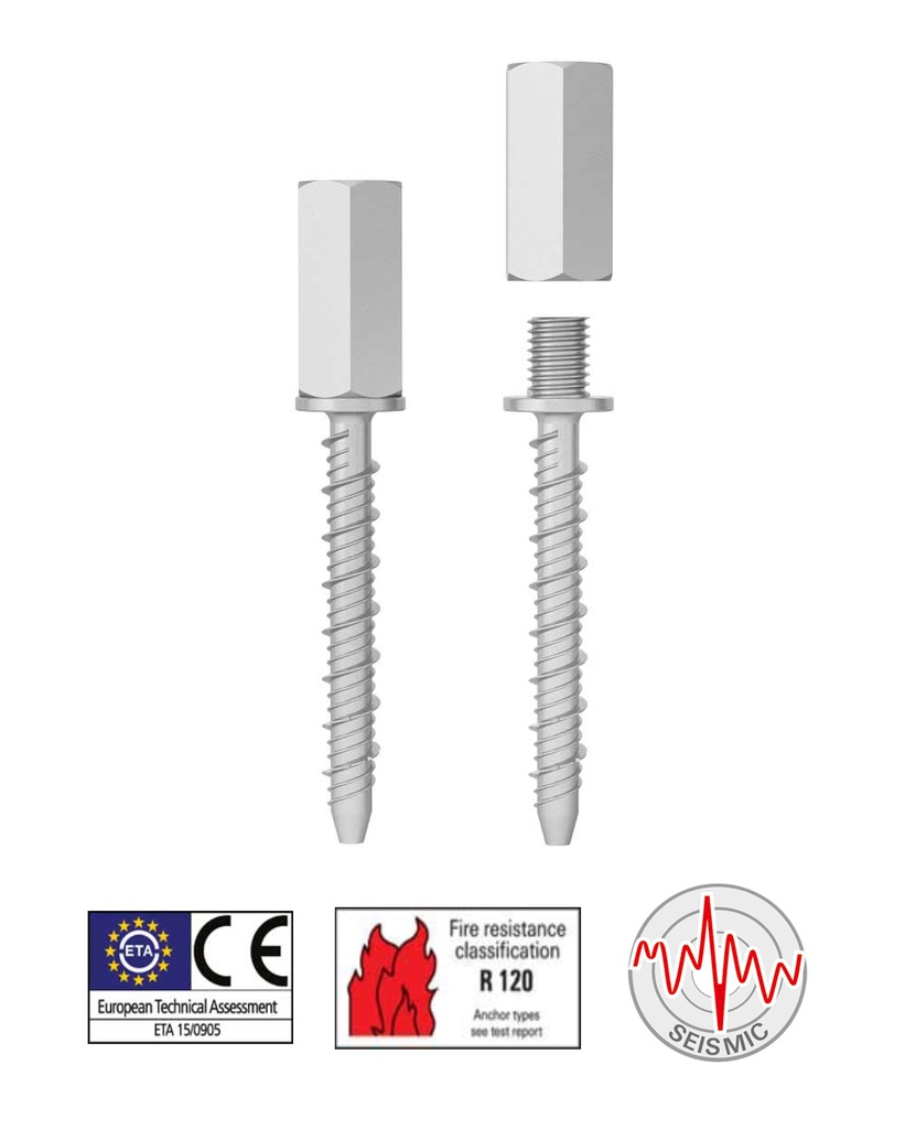 Vertigo Concrete M10/M12 x 60mm ETA C1/C2 Seismic Approved