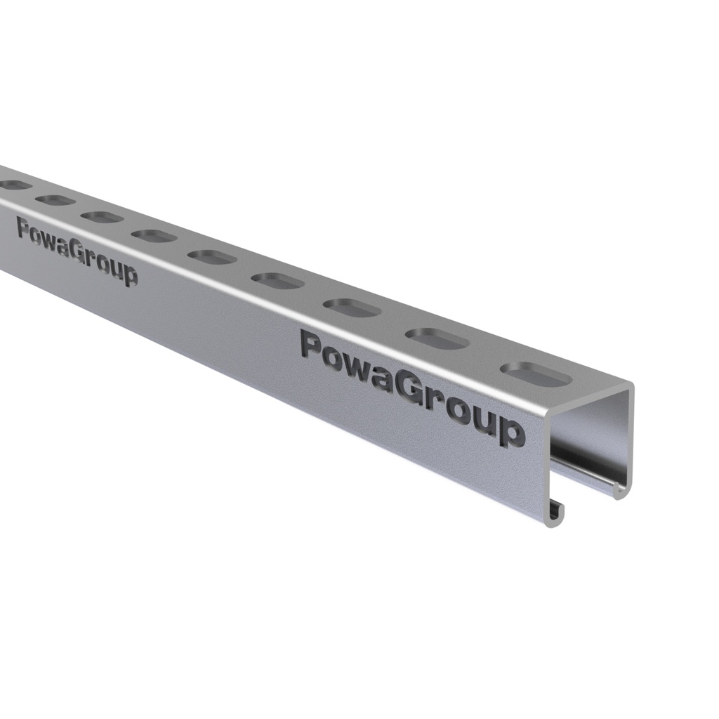 Strut Slotted Light Duty Galvabond 41mm x 41mm x 1.6mm x 1 Mtr