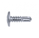 Screw Self Drilling Button Head Sq Drive ZINC Silver 10g x 16mm 