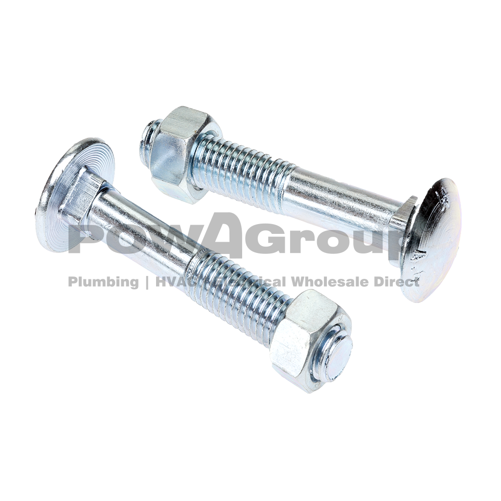 Cup Head Bolt &amp; Nut Z/P 6mm x 30mm