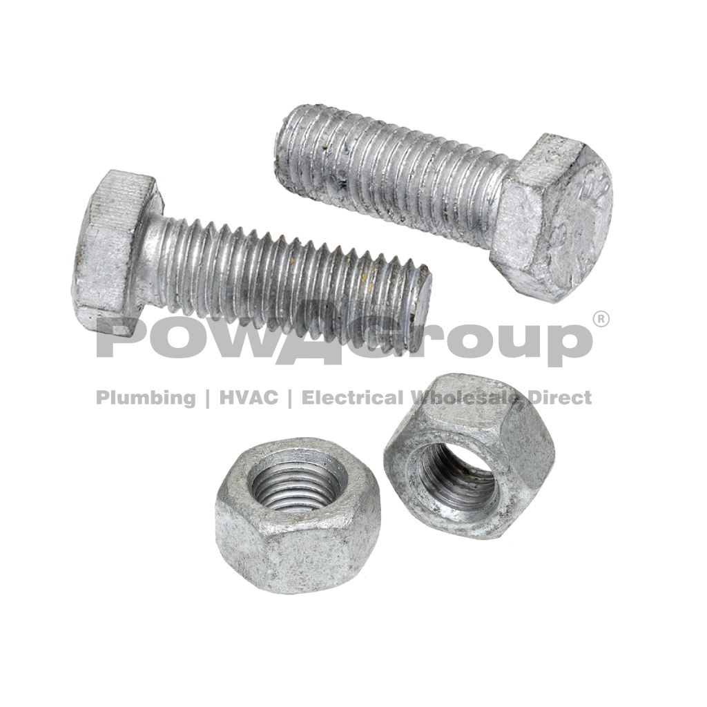 Bolt & Nut Hex 4.6 Gal 12mm x 30mm