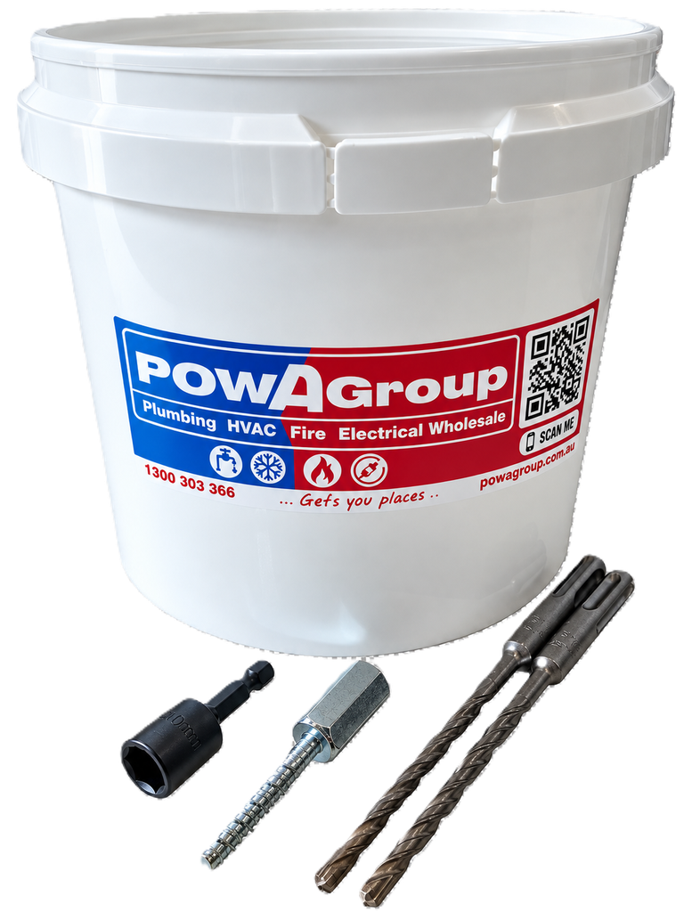 Vertigo Concrete M8/10 (6 x 40mm) ETA & C1 Seismic Approved - Z/P 500 Bucket + 2 x 6mm Drillbit & Setting Tool 