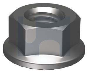 M10 Nut Flange Serrated 8.8 Z/P Zinc Silver