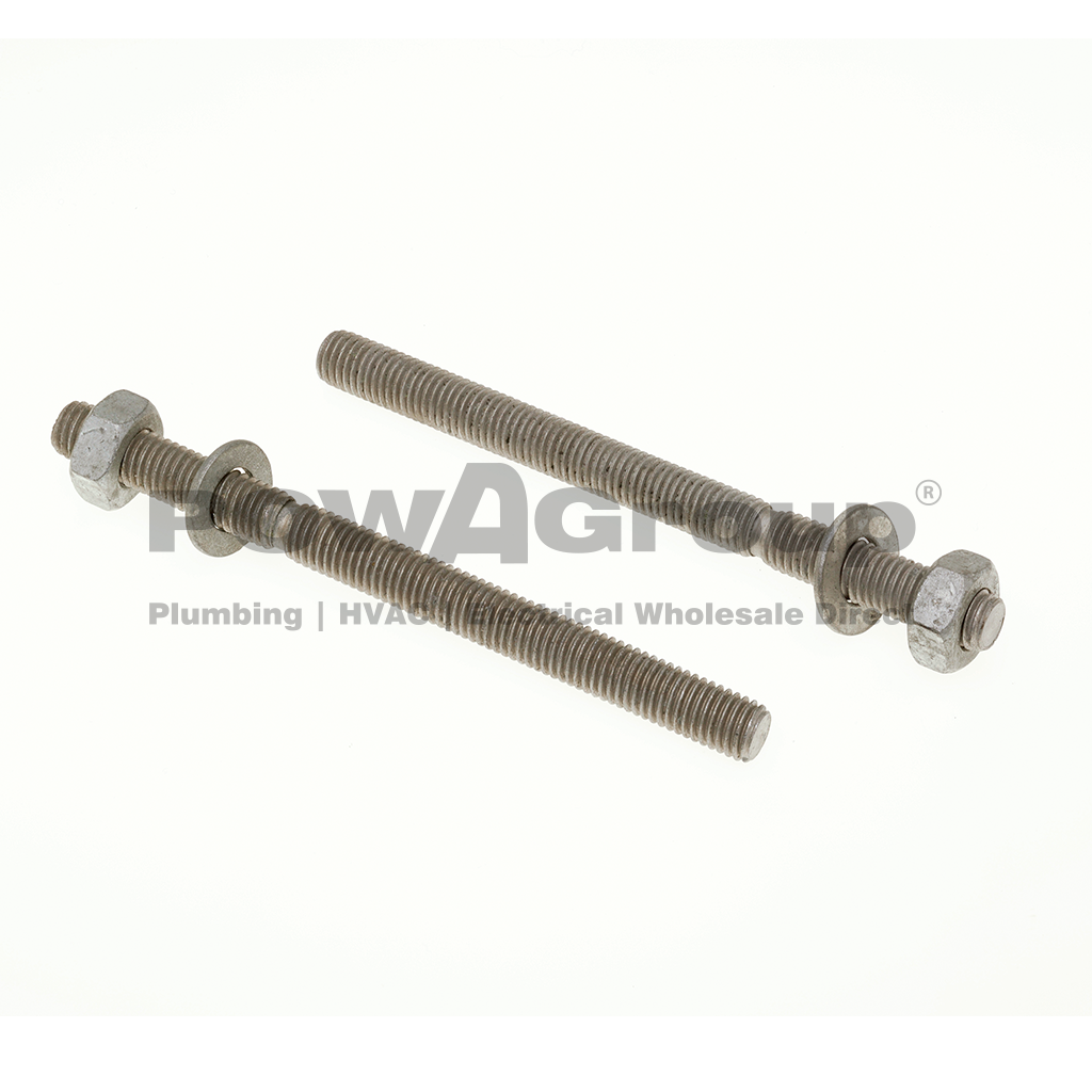 Stud for use with Chemical Anchor - GAL M12 x 160mm with Nut & Washer 