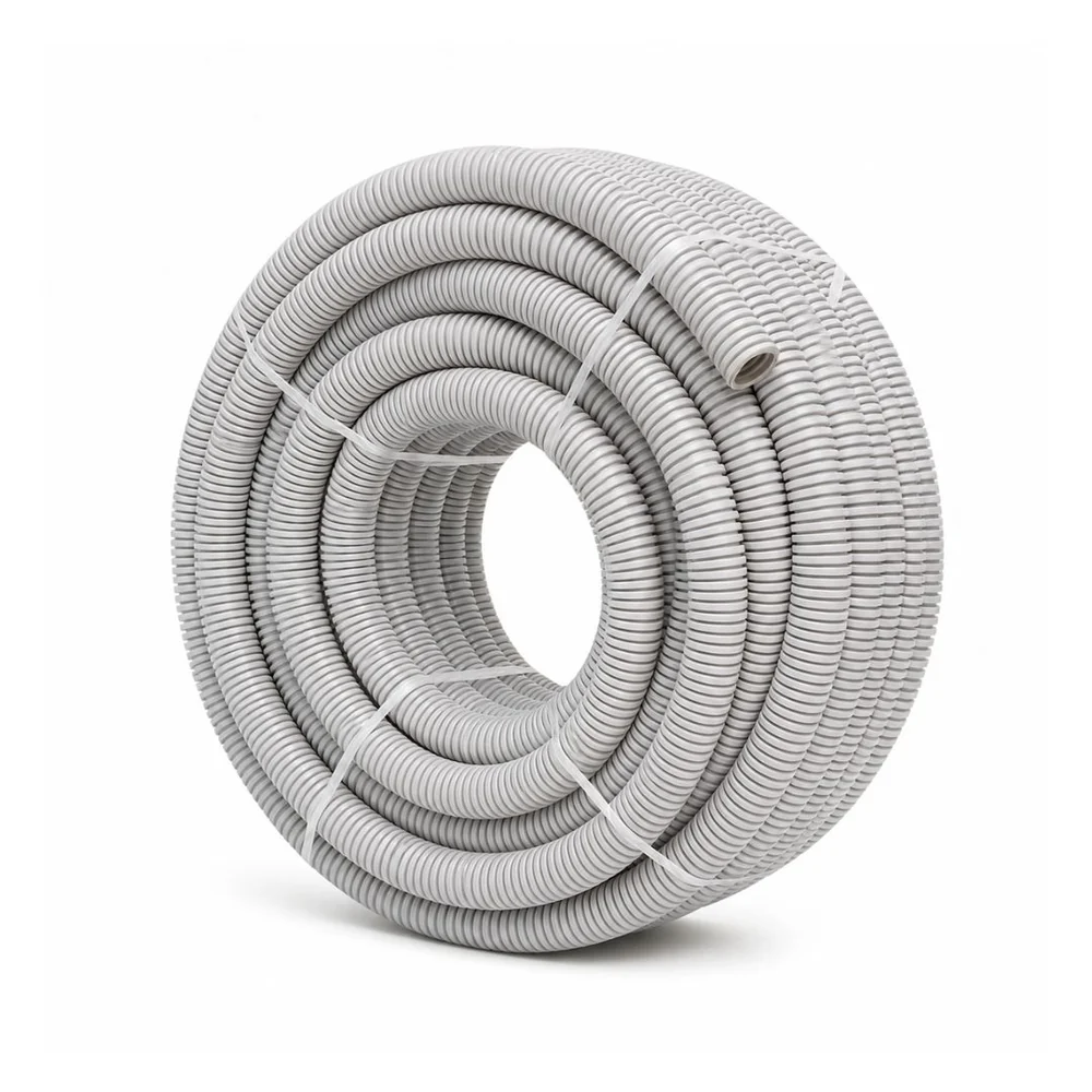 Conduit Corrugated POWACITY Flexible 32mm x 25 mtr Roll Grey Medium Duty (Suitable for 16/20mm Pex)