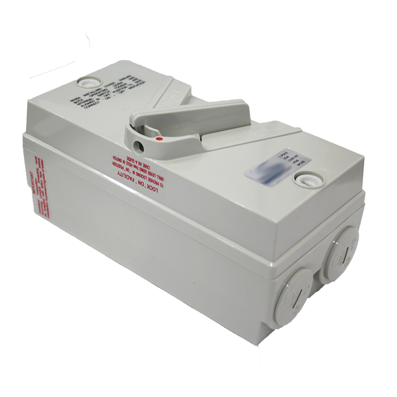 Isolating Switch Grey Weather Proof - IP66 35AMP 1P