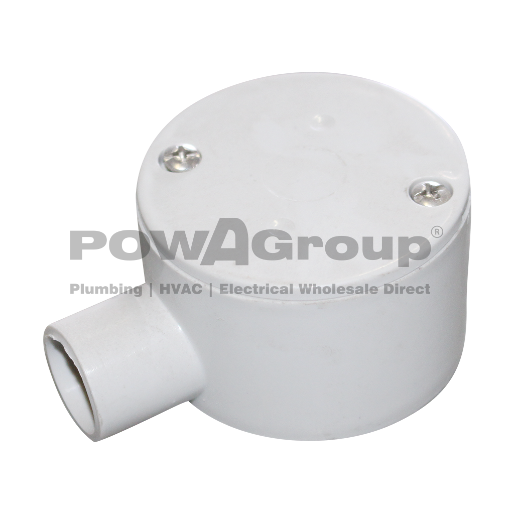 PowACity Junction Box 1 Way 25mm Deep (Pack 10)