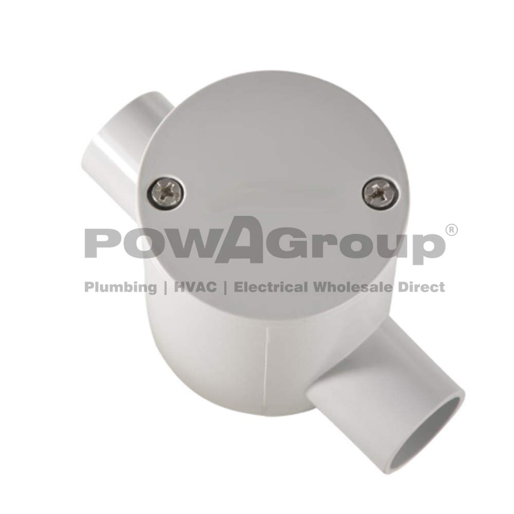 PowACity Junction Box 2 Way 20mm Deep  (Pack 10)