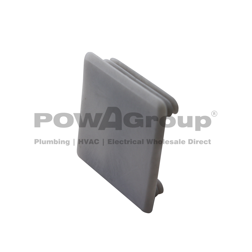 Strut Grey End Cap Plastic 41mm x 41mm