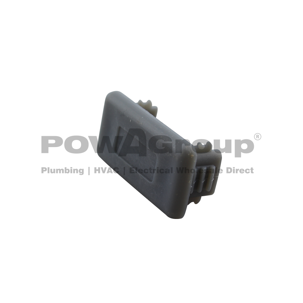 Strut Grey End Cap Plastic  41mm x 21mm