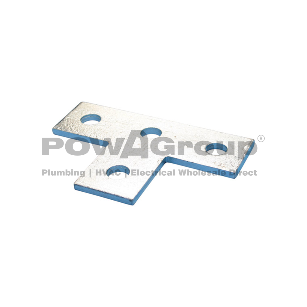 Strut Bracket Flat T Plate 4 Hole HDG