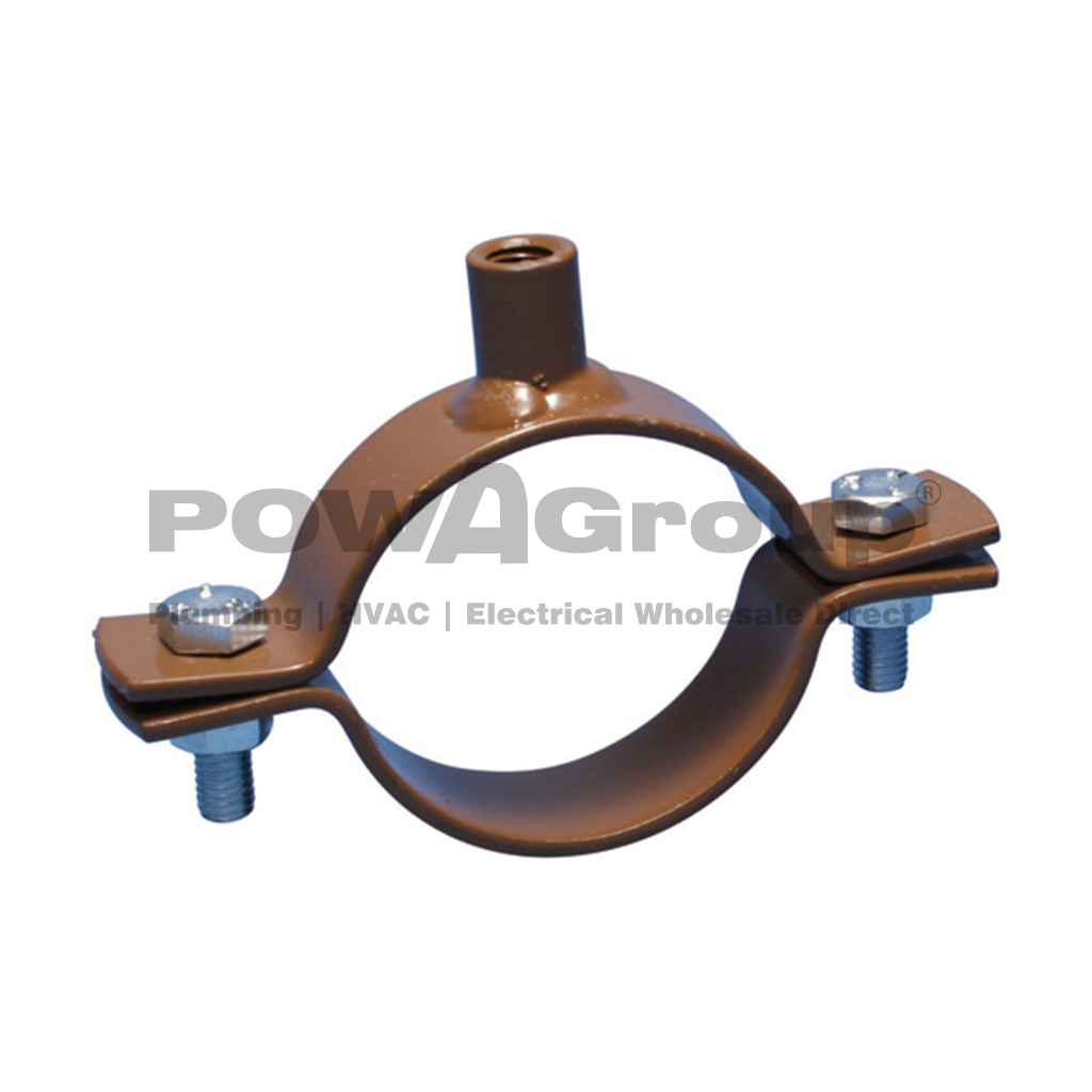 Welded Nut Clamp COPPER 50mm (51.2mm OD) Brown Powder Coated M10