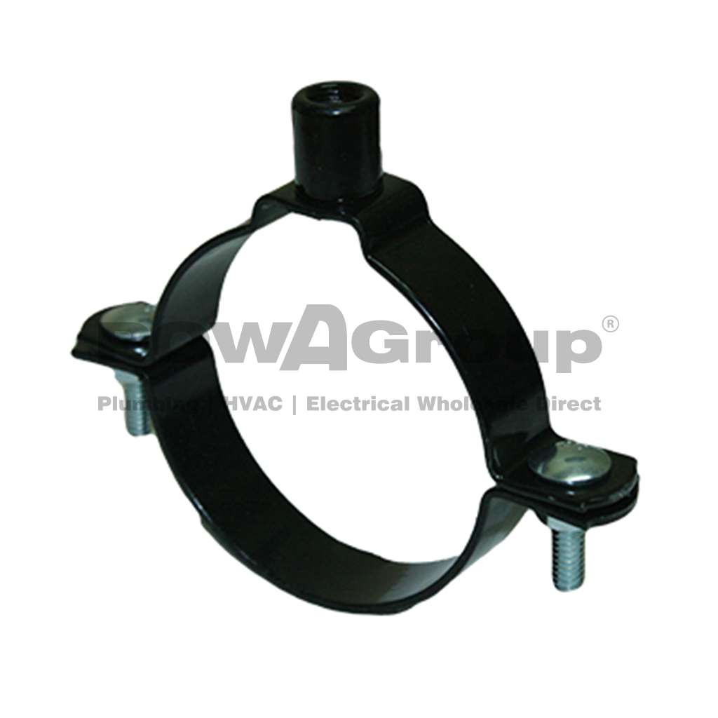 Welded Nut Clamp HDPE 90mm (90.0mm OD) Black Powder Coated M10