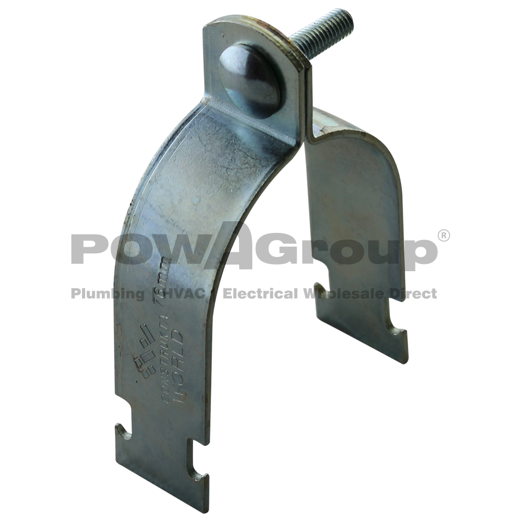 Strut Clip Two Piece Zinc Finish 60mmOD (50 GWIR)