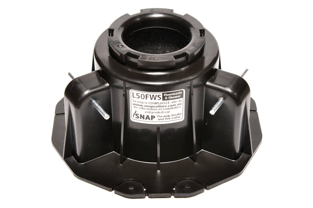 FYA-DEFENCE Floorwaste Low Cast-in Fire Collar 50mm SNAP L50FWS