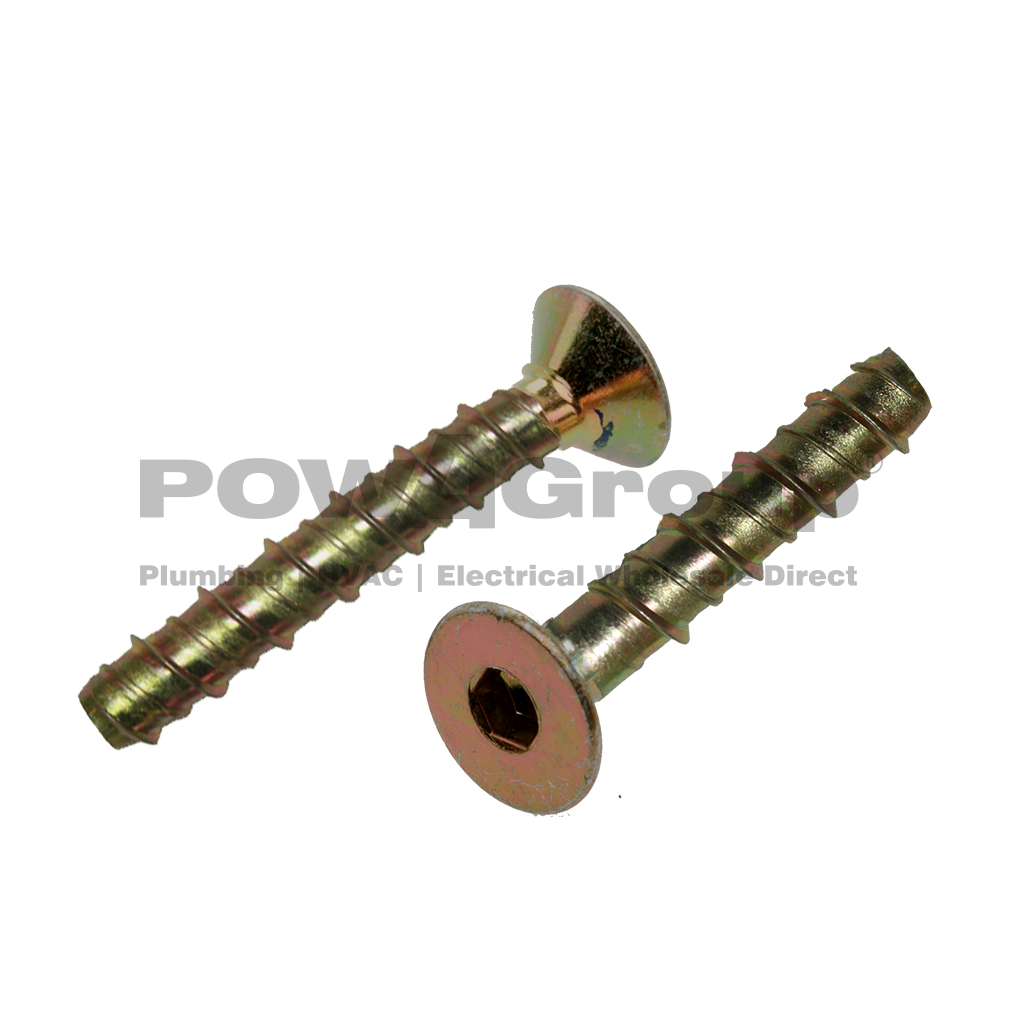 Screw-in Bolt CSK Head Concrete Anchor Z/P  6mm x 75mm