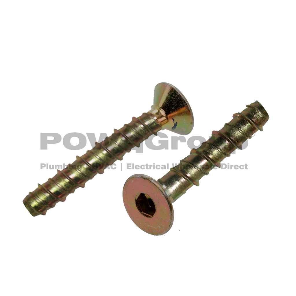 Screw-in Bolt CSK Head Concrete Anchor Z/P  8mm x 100mm