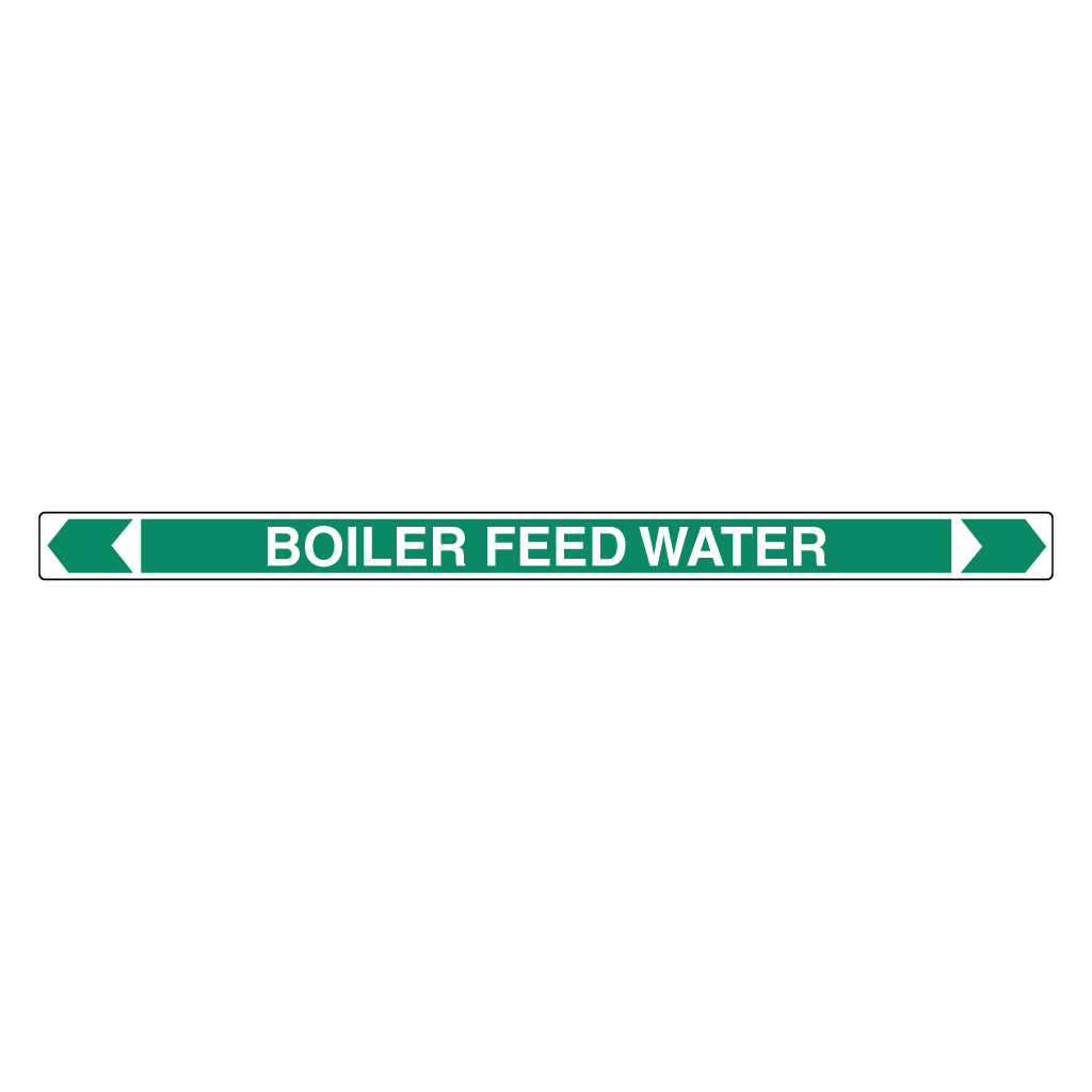 *PO* Pipe Marker - Boiler Feed Water 40mm x 400mm(G)