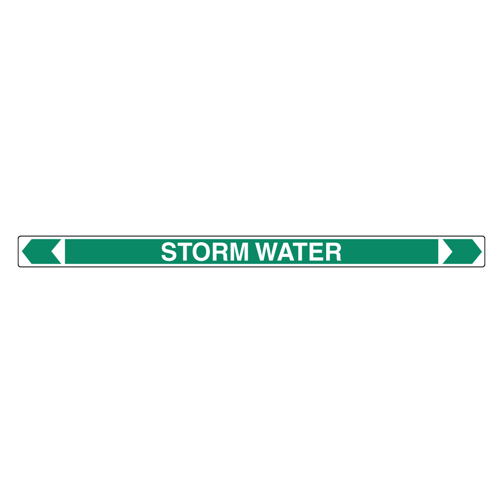 Pipe Marker ;- Storm Water 40mm x 400mm(G)