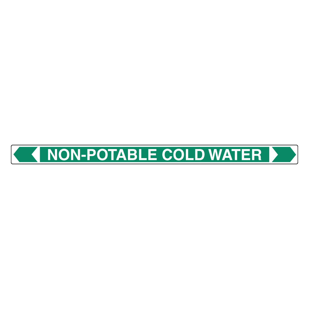 *PO* Pipe Marker ;- Non-Potable Water 75mm x 400mm(G)