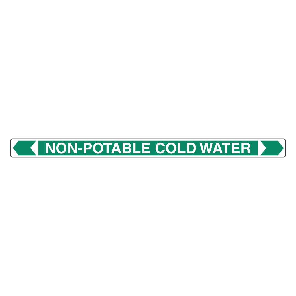 Pipe Marker ;- Non-Potable Water 40mm x 400mm(G)