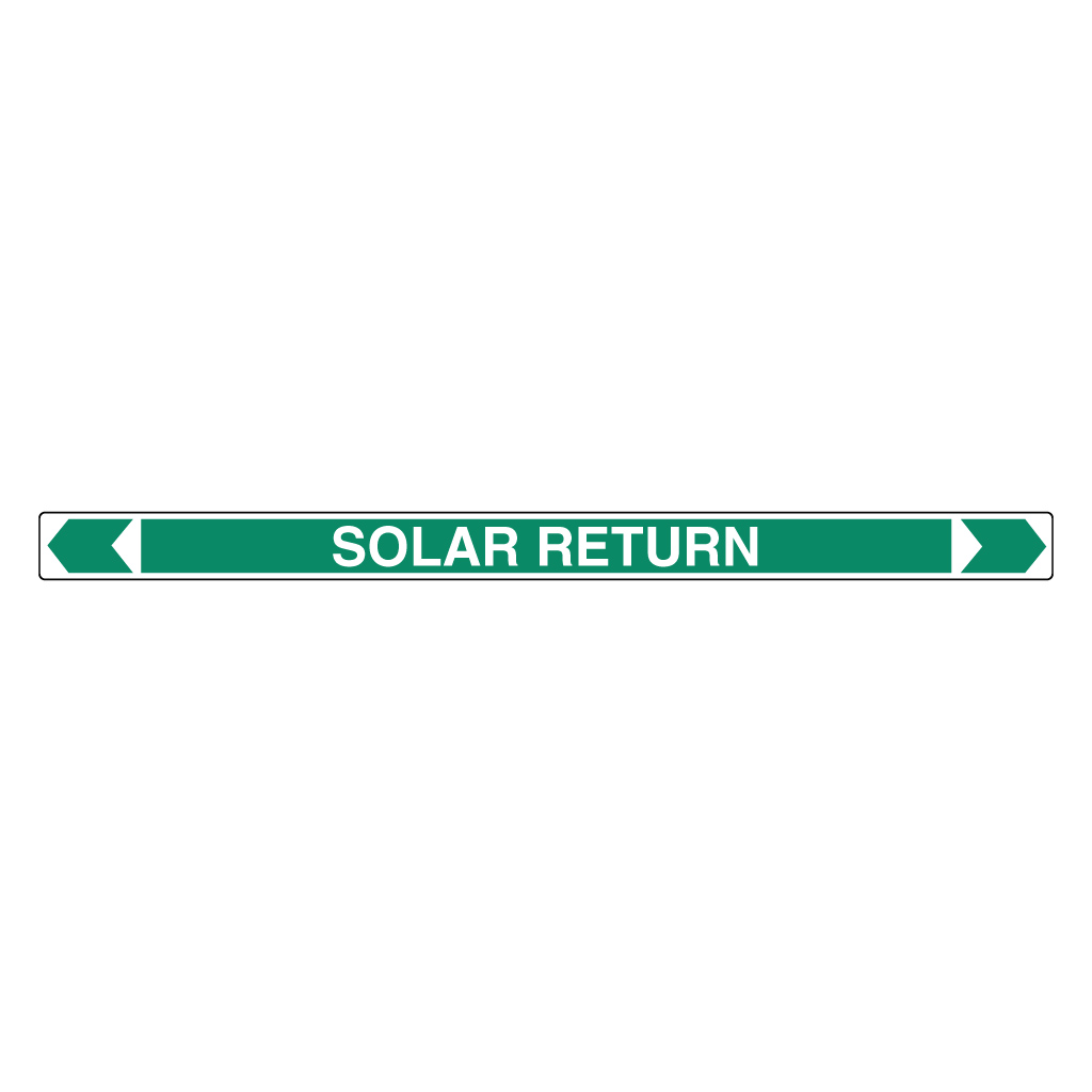 *PO* Pipe Marker ;- Solar Return 25mm x 380mm