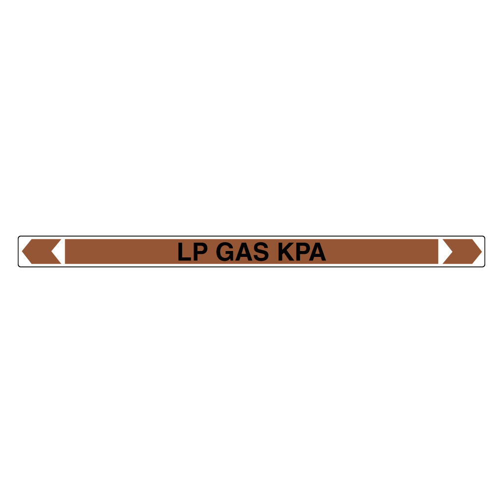 Pipe Marker ;- LP Gas 40mm x 400mm(B)