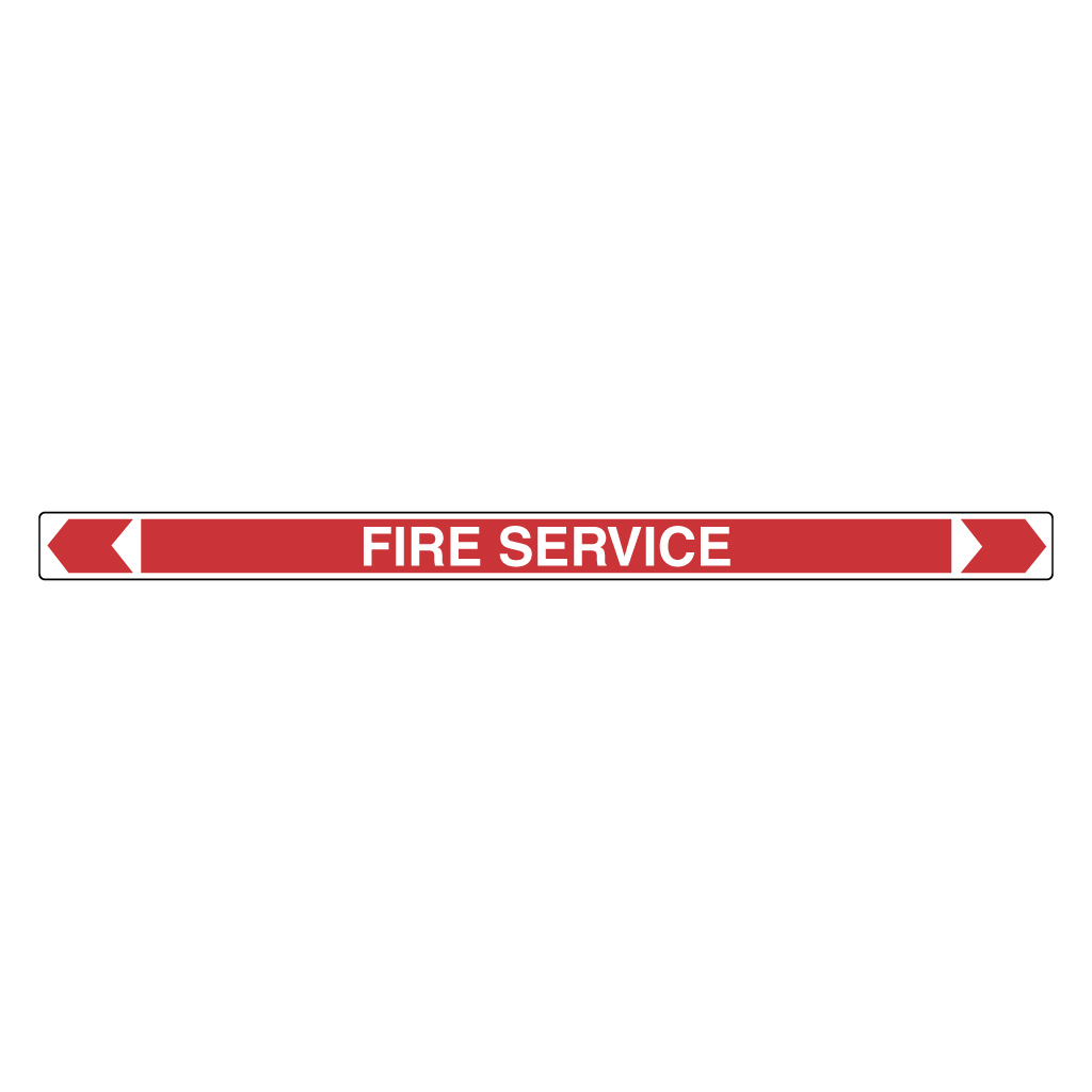 Pipe Marker ;- Fire Service 40mm x 400mm(R)