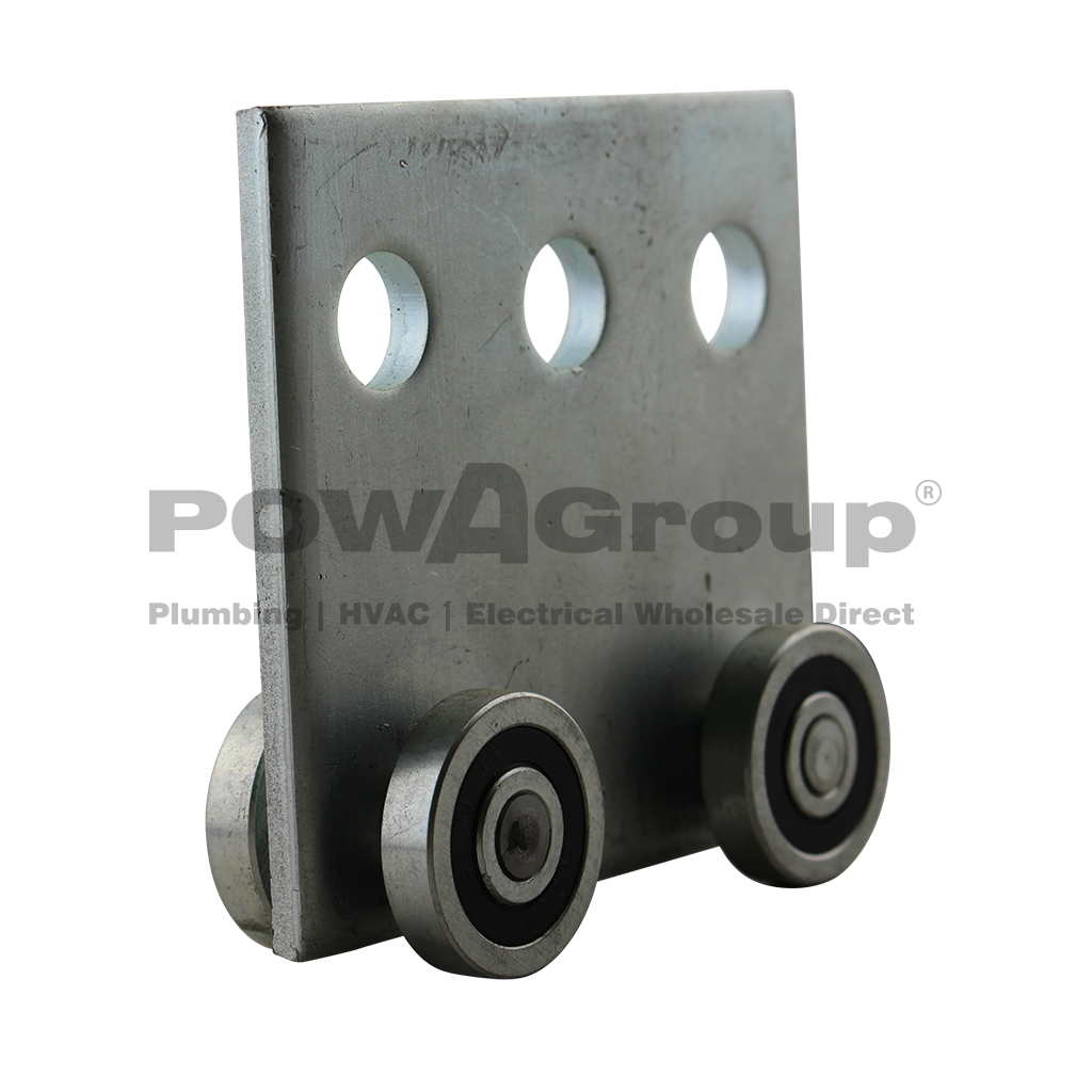 Strut Trolley 4 Wheel Assembly for 40mm x 40mm Strut with 3 Hole Plate 