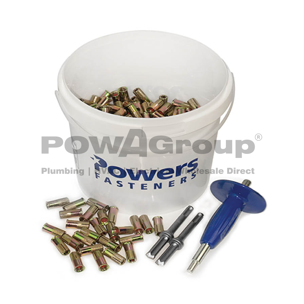 Lipped Drop In Anchor Z/P M12 x 50mm Bucket Deal 300 pcs + 2 x Preset Drillbits + Premium Setting Tool