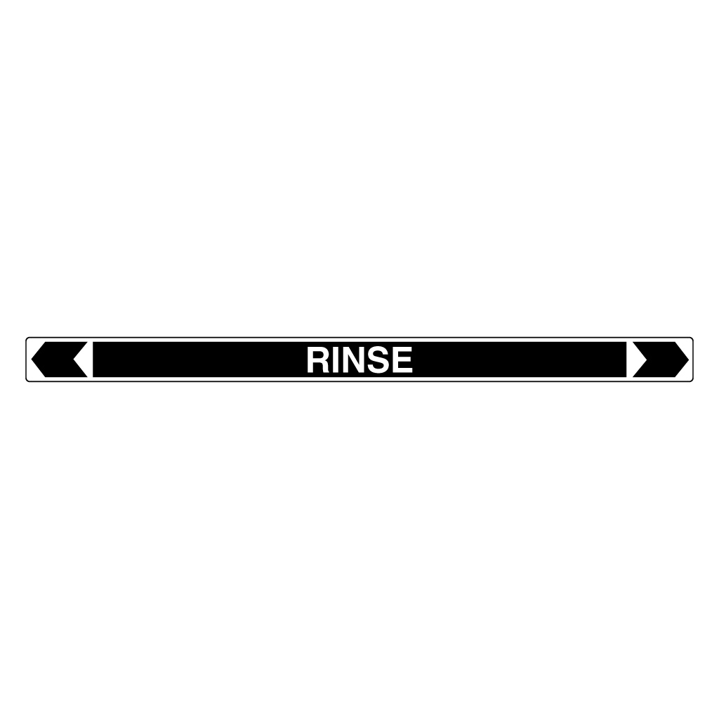 *PO* Pipe Marker ;- Rinse 25mm x 380mm (Black)