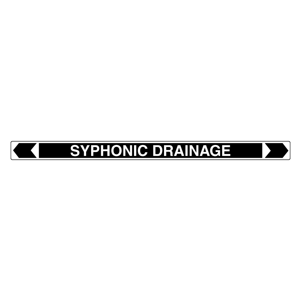 Pipe Marker ;- Syphonic Drainage  27mm x 400mm (BLK)