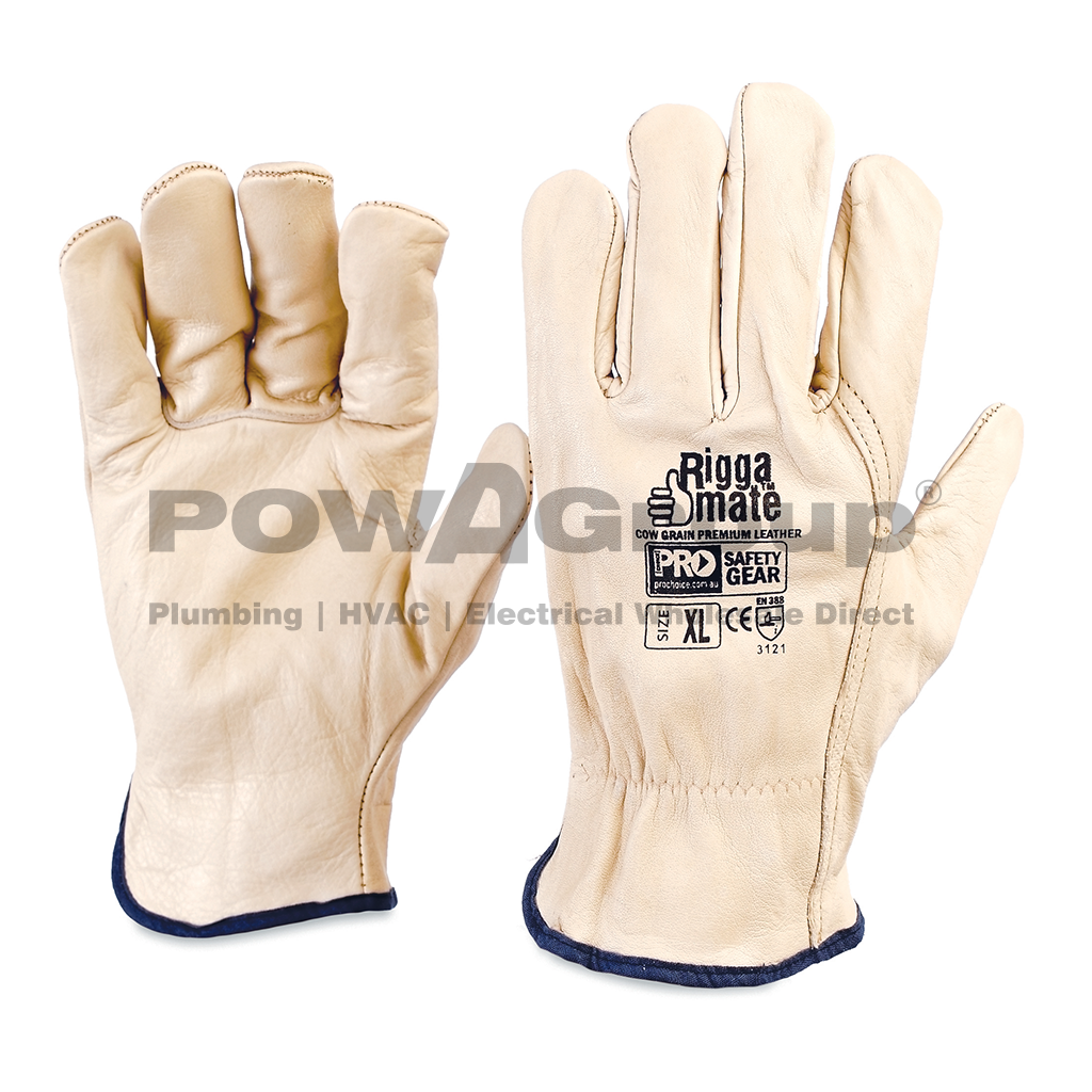*PO* Gloves Leather Riggers Premium Cow Grain - XLarge