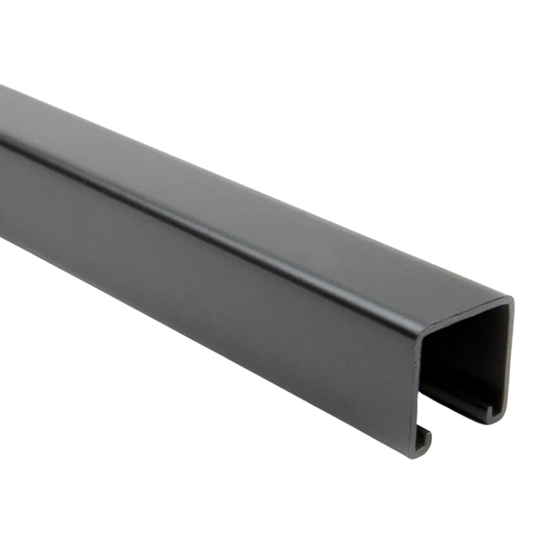 Strut SOLID Heavy Duty Black Plain Steel 41mm x 21mm x 2.5mm x 6 Mtrs