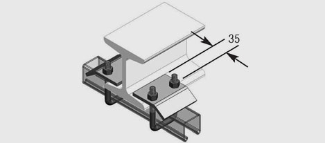 [SPECIAL ORDER] Beam Clamp Stainless Steel E2785S - Window Bracket Adj Version