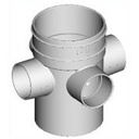 4 Way Riser 100 PVC - 50 x 50 x 40 x 40