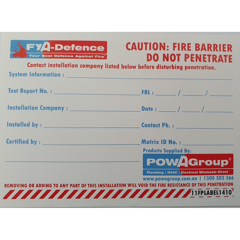 Fya-Defence Register Sticker