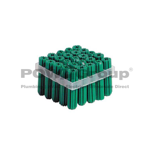 [01WPG6535] Wall Plugs PVC Green 6.5 x 35mm 