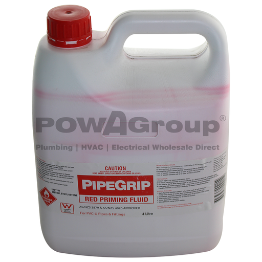 [06RPRIMEF4L] PVC Priming Fluid - Red - Pipe Joining 4L