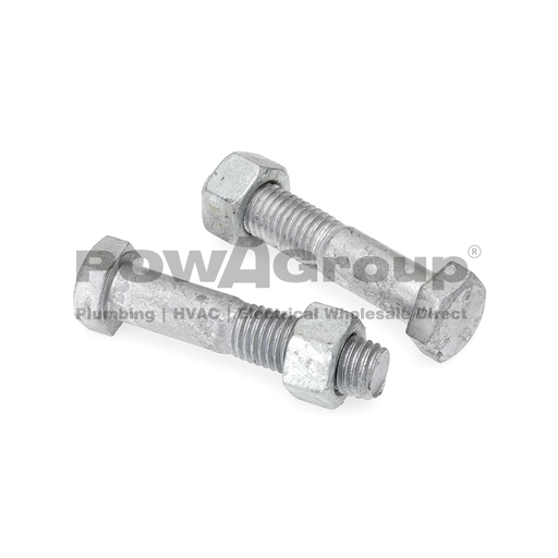 [07HEXG06030] Bolt & Nut Hex 4.6 Gal 6mm x 30mm